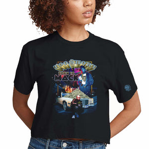 BRN2MCK Montage Women's Crop Tee